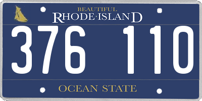 RI license plate 376110