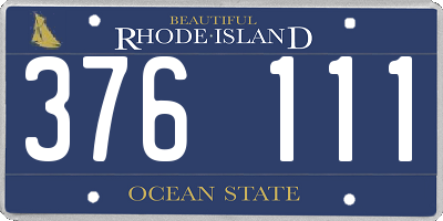 RI license plate 376111