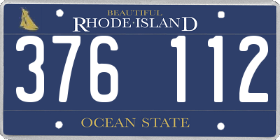 RI license plate 376112