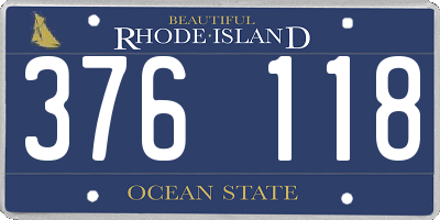 RI license plate 376118
