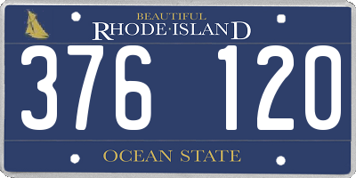 RI license plate 376120