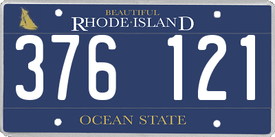 RI license plate 376121