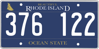 RI license plate 376122
