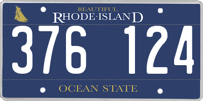 RI license plate 376124