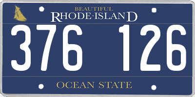RI license plate 376126