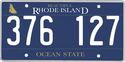 RI license plate 376127