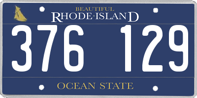 RI license plate 376129