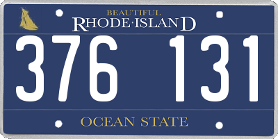 RI license plate 376131