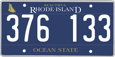 RI license plate 376133