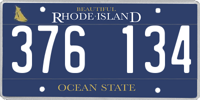 RI license plate 376134
