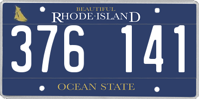 RI license plate 376141