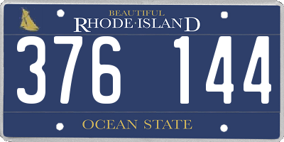 RI license plate 376144