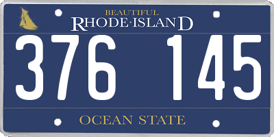RI license plate 376145