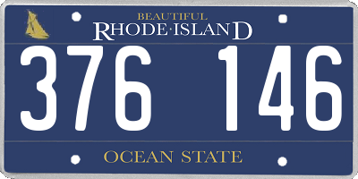 RI license plate 376146
