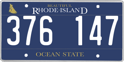 RI license plate 376147