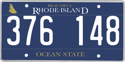 RI license plate 376148