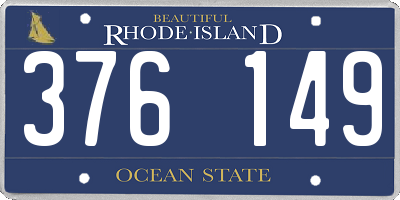RI license plate 376149