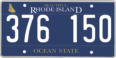 RI license plate 376150