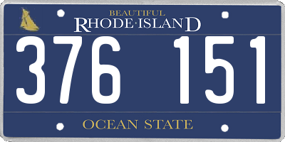 RI license plate 376151