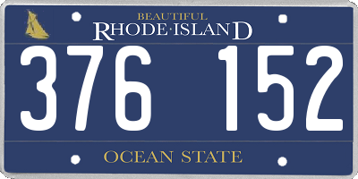 RI license plate 376152