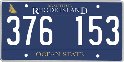 RI license plate 376153