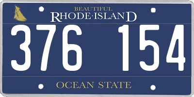 RI license plate 376154