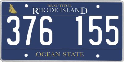 RI license plate 376155