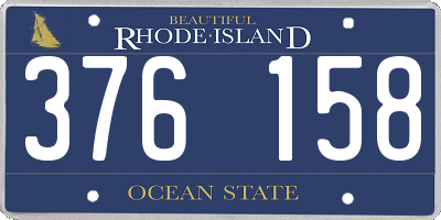 RI license plate 376158