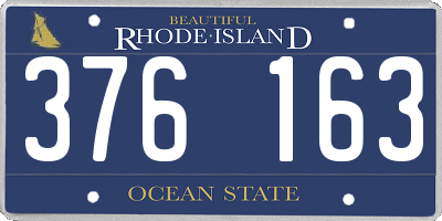 RI license plate 376163