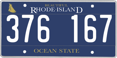 RI license plate 376167