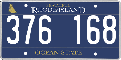 RI license plate 376168