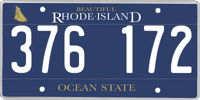 RI license plate 376172
