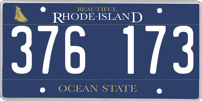 RI license plate 376173