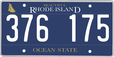 RI license plate 376175