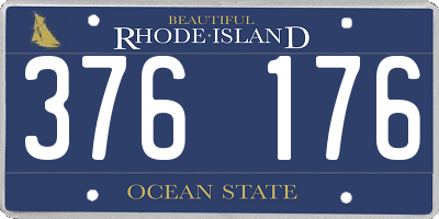 RI license plate 376176
