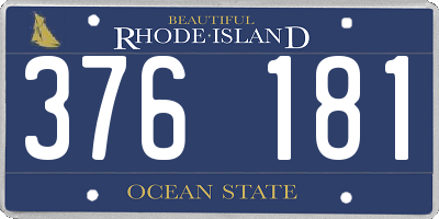 RI license plate 376181