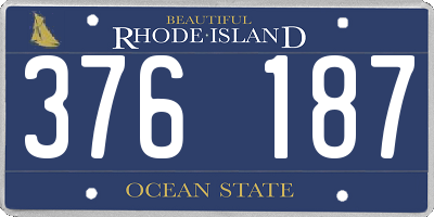 RI license plate 376187