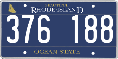 RI license plate 376188