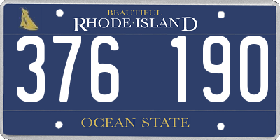 RI license plate 376190