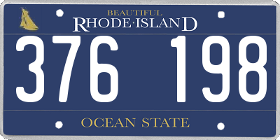 RI license plate 376198