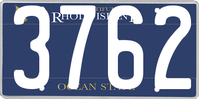 RI license plate 3762