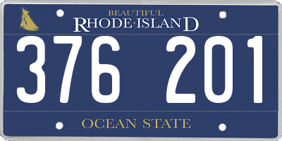 RI license plate 376201
