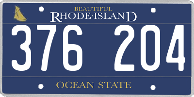 RI license plate 376204