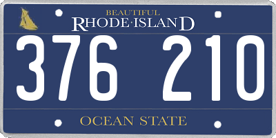 RI license plate 376210