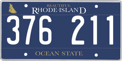 RI license plate 376211