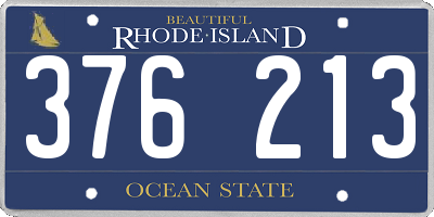 RI license plate 376213