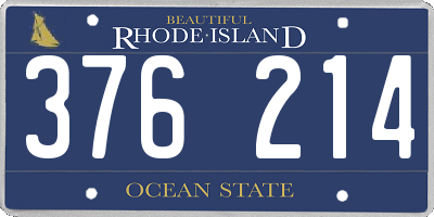 RI license plate 376214