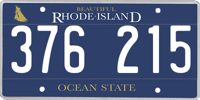 RI license plate 376215