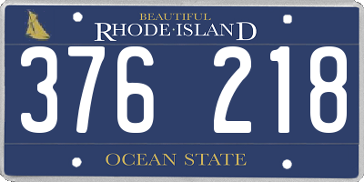 RI license plate 376218
