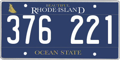 RI license plate 376221